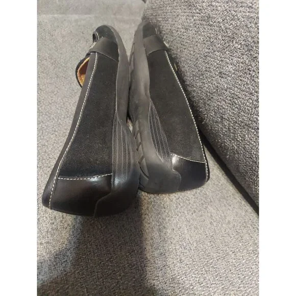 Naturalizer Shoes Womens‎ Size 7.5 Click Ballet Loafers Black Leather Suede Slip - Picture 7 of 10